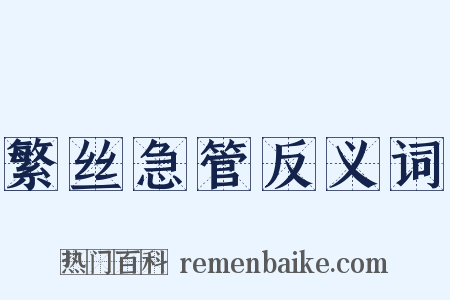 繁丝急管反义词是什么意思的图片